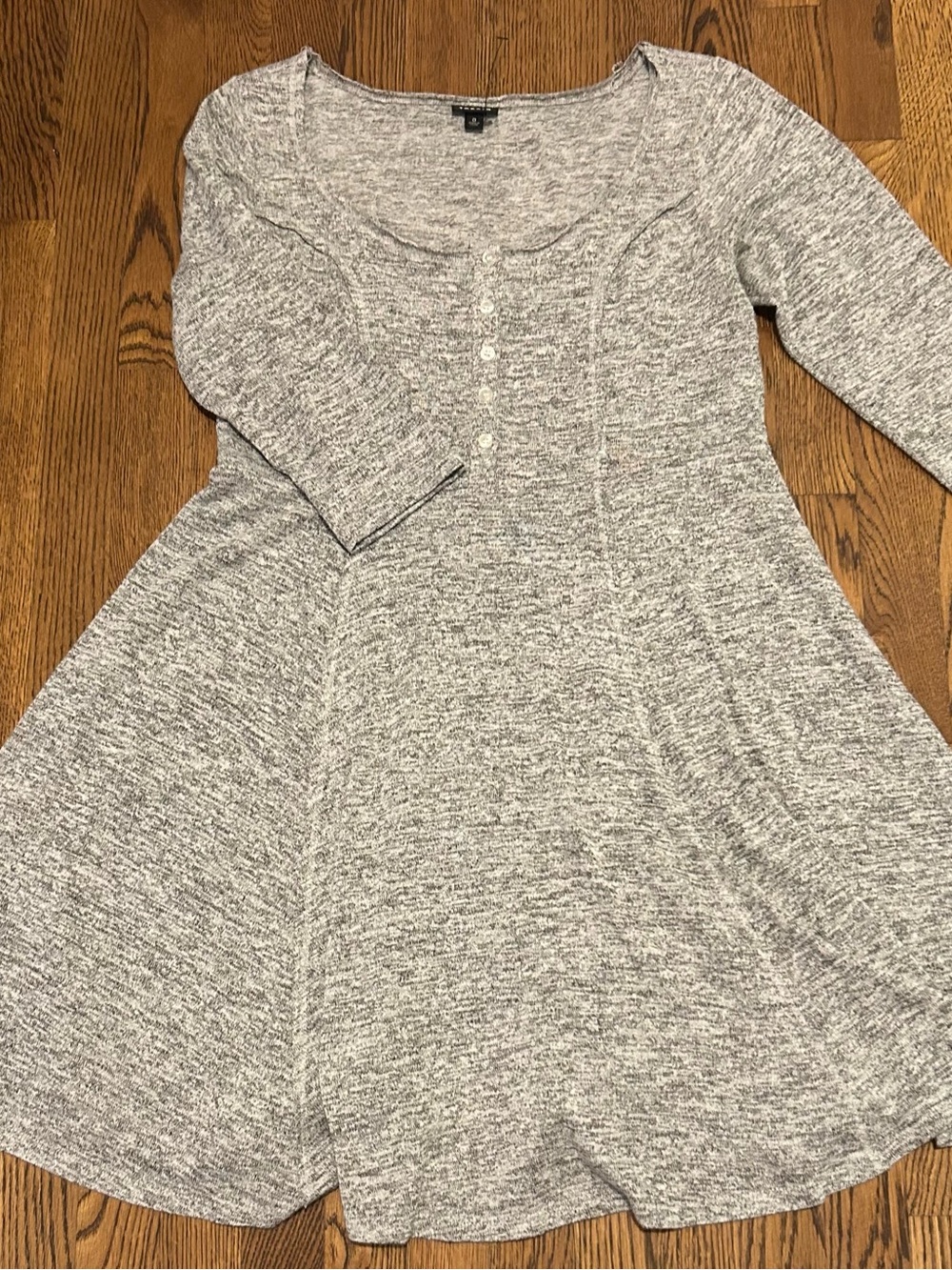 torrid Heather Gray Fall Scoop Neck Fit & Flare Midi Dress - Picture 3 of 15